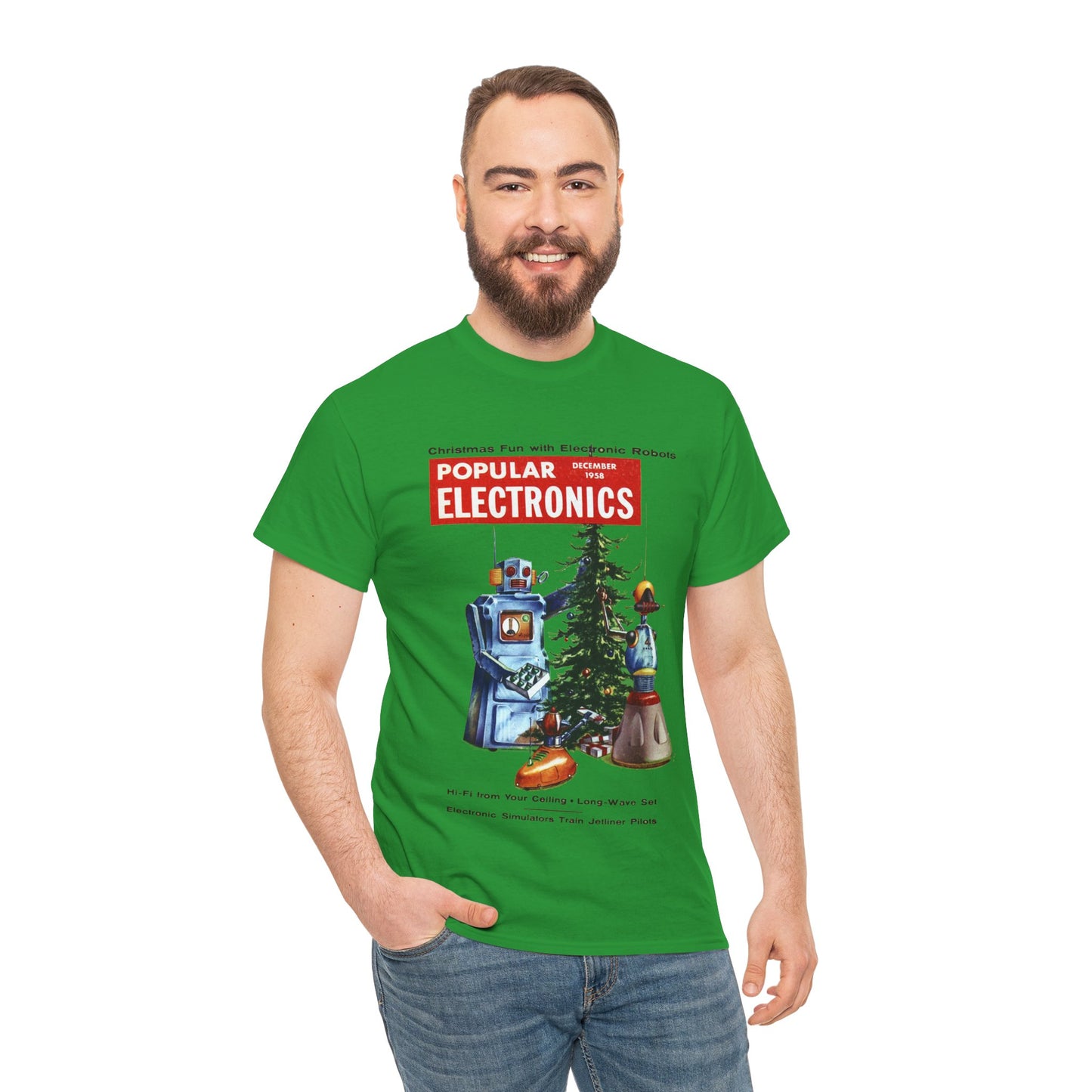 Robots Christmas T-shirt - Retro Au Go Go