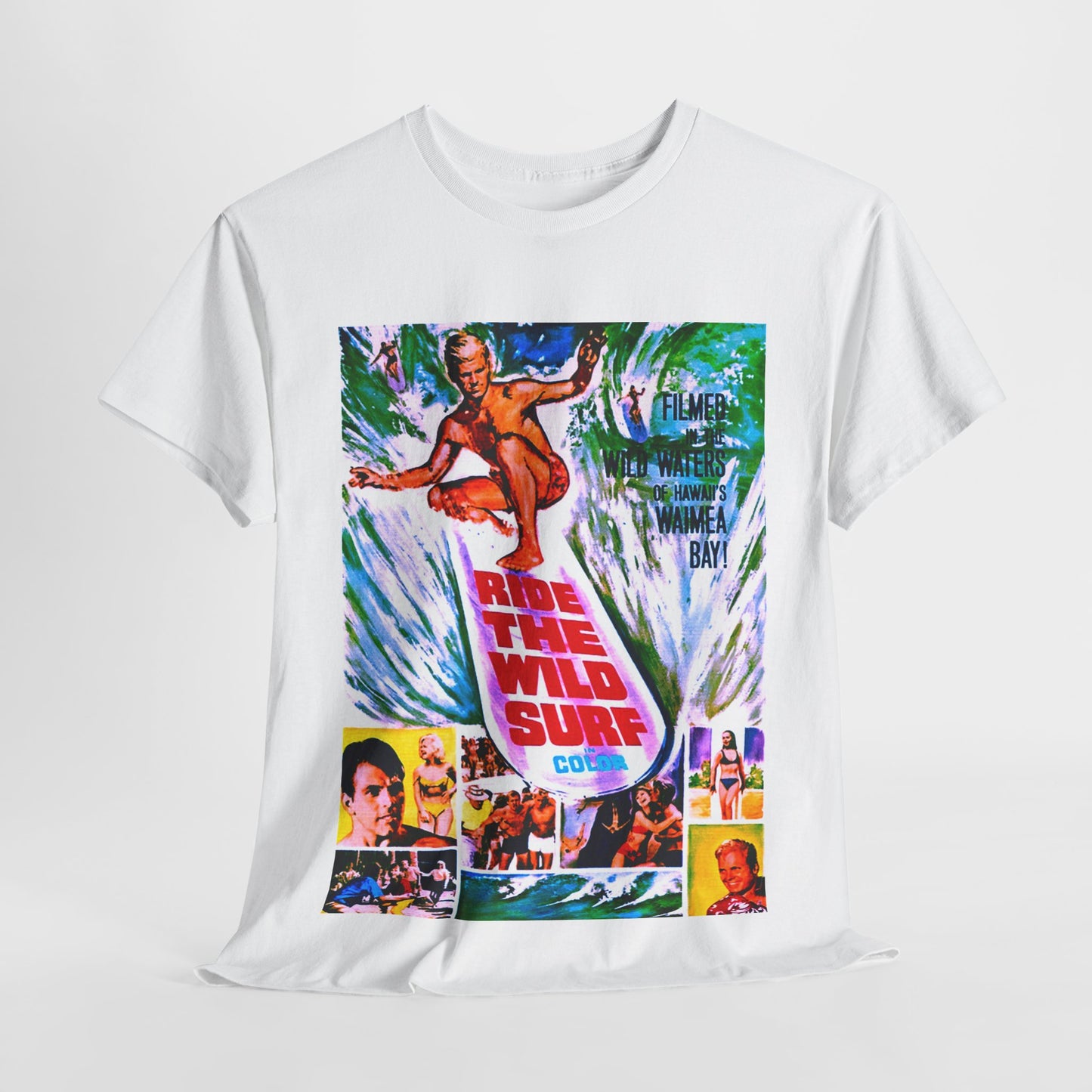 Ride The Wild Surf T-shirt - Retro Au Go Go