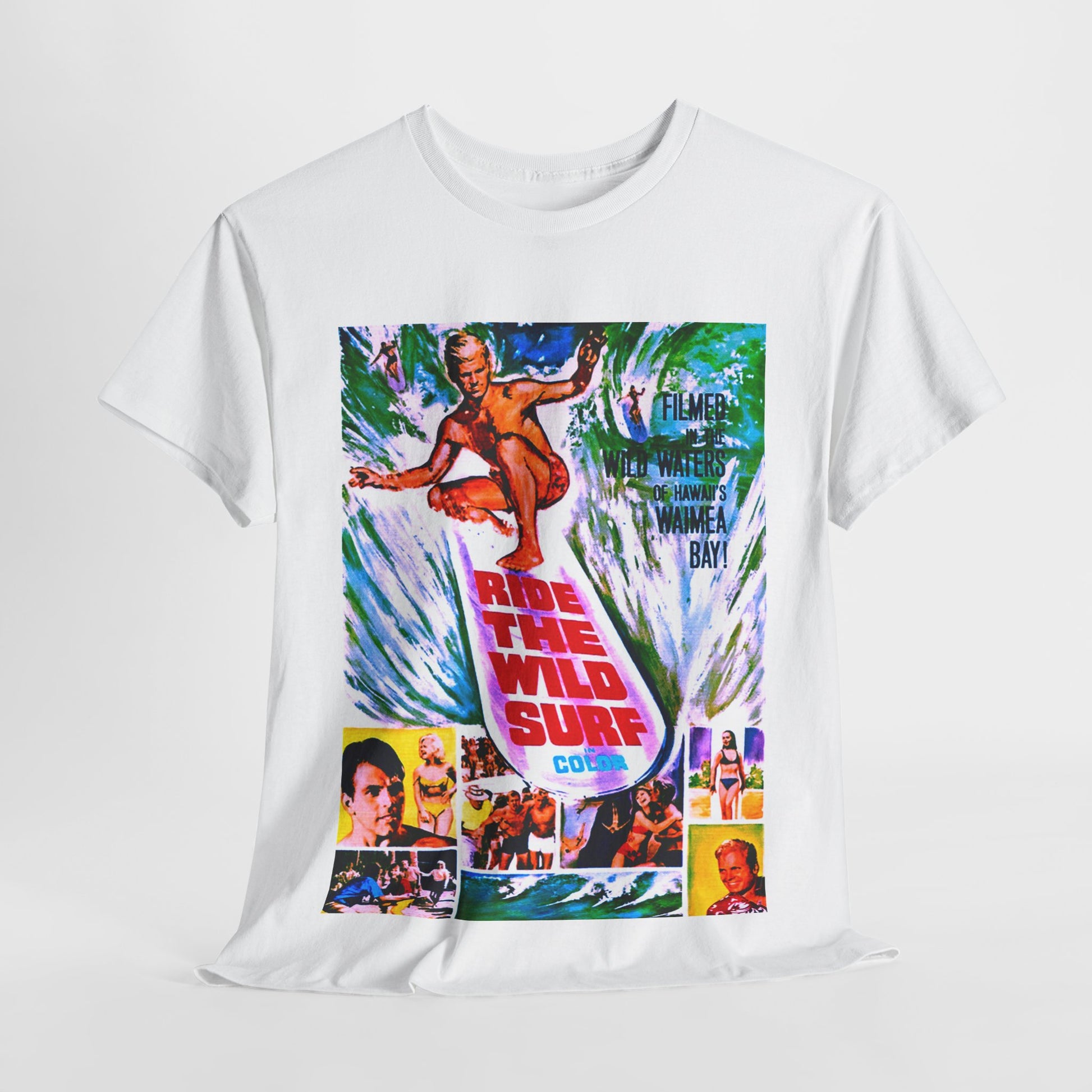 Ride The Wild Surf T-shirt - Retro Au Go Go