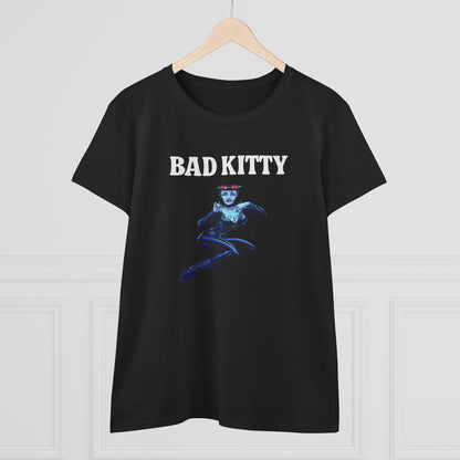 Bad Kitty Cat Woman Womens T Shirt