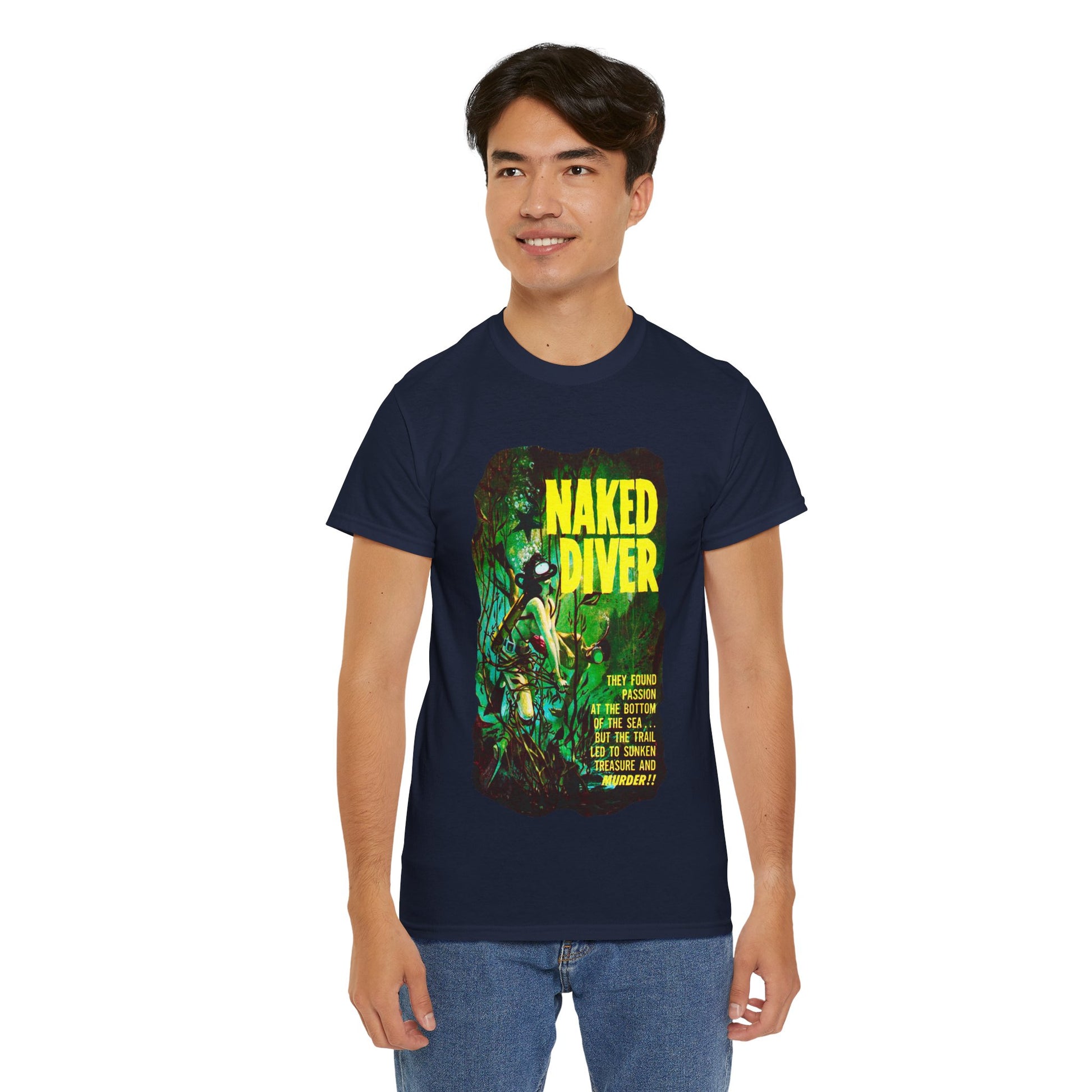 Naked Diver T-shirt - Retro Au Go Go