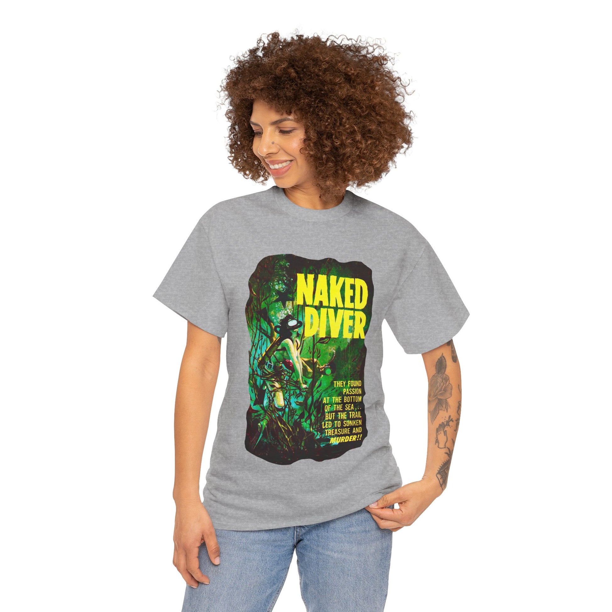 Naked Diver T-shirt - Retro Au Go Go