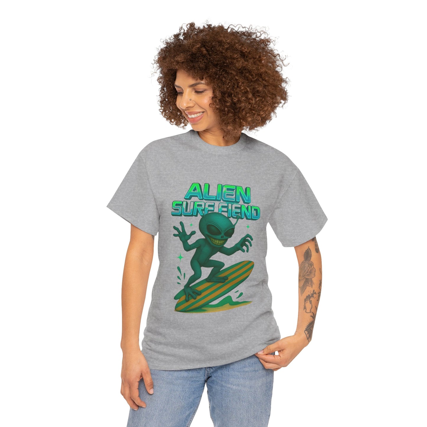 Alien Surf Fiend T-shirt - Retro Au Go Go