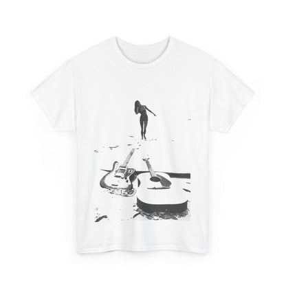 Bikini Beach Guitar T-shirt - Retro Au Go Go