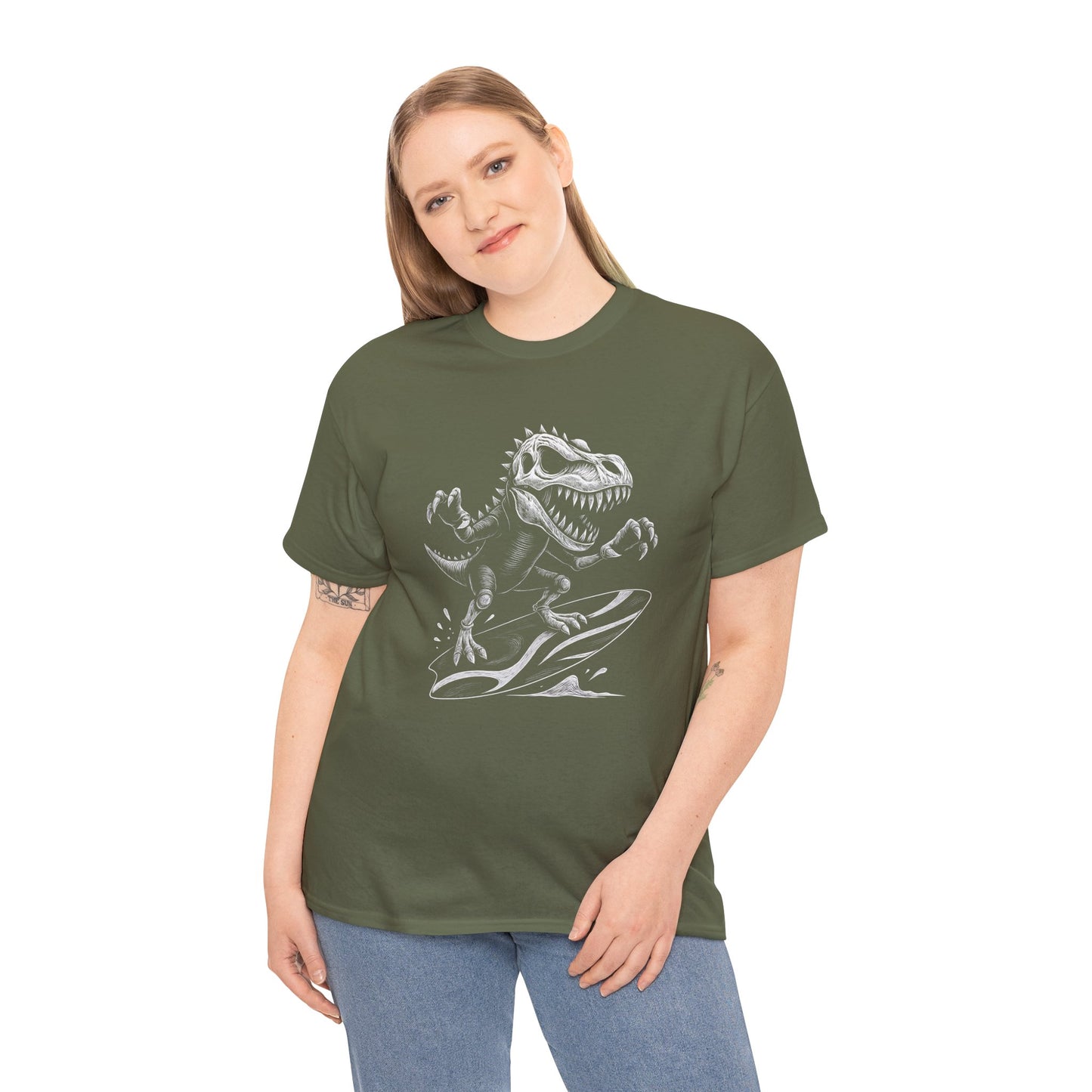 T - Rex Surfing T-shirt - Retro Au Go Go