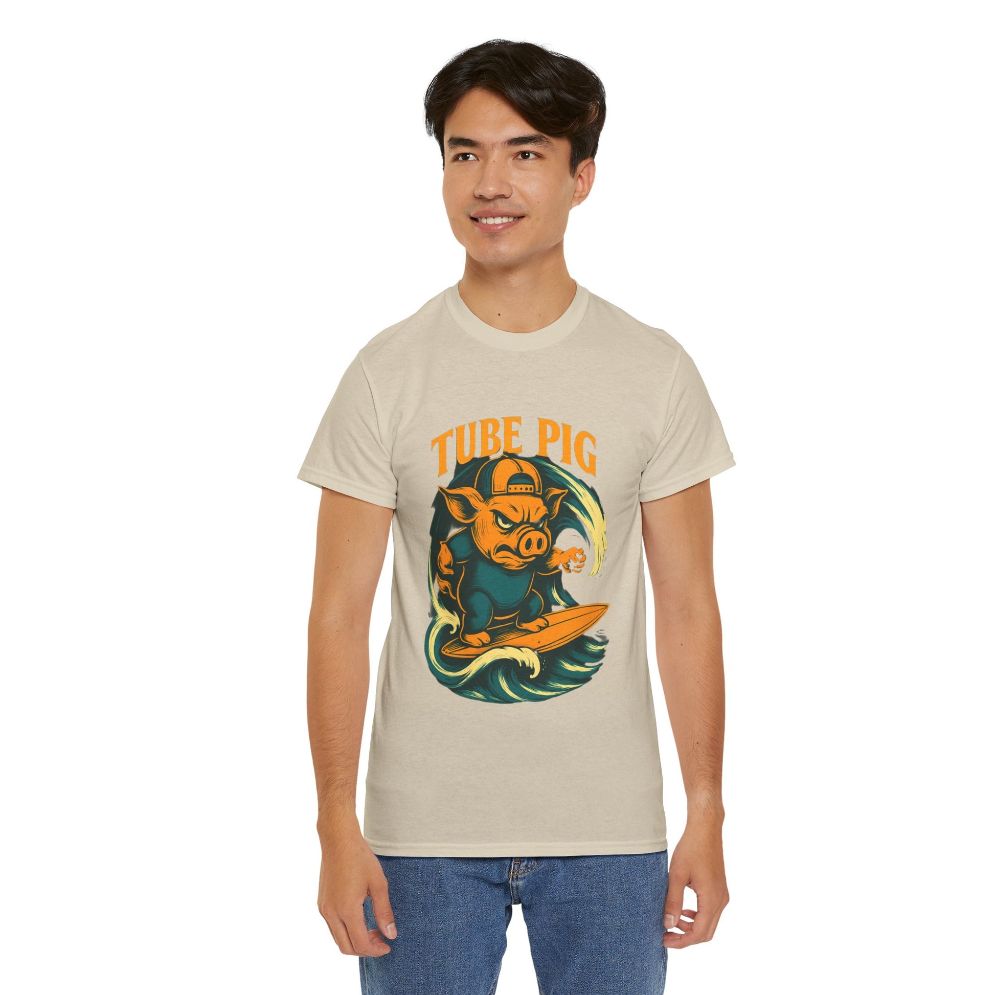 Tube Pig T-shirt - Retro Au Go Go