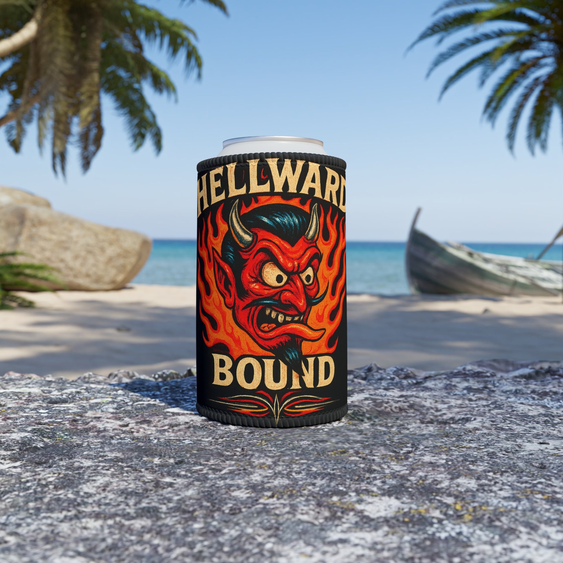 Hellward Bound Stubby Cooler - Retro Au Go Go