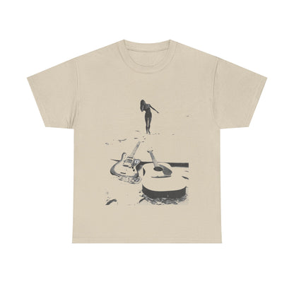 Bikini Beach Guitar T-shirt - Retro Au Go Go