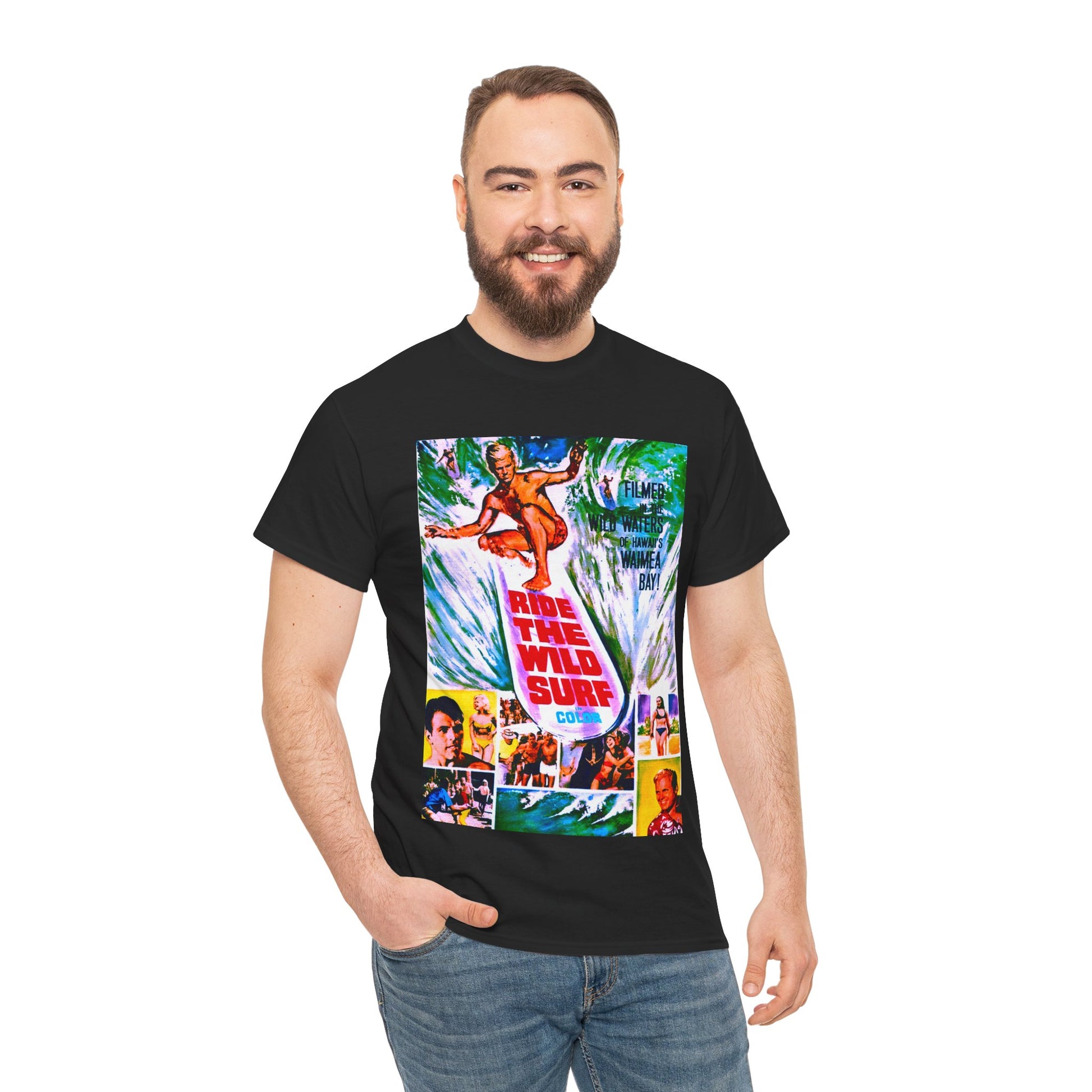 Ride The Wild Surf T-shirt - Retro Au Go Go