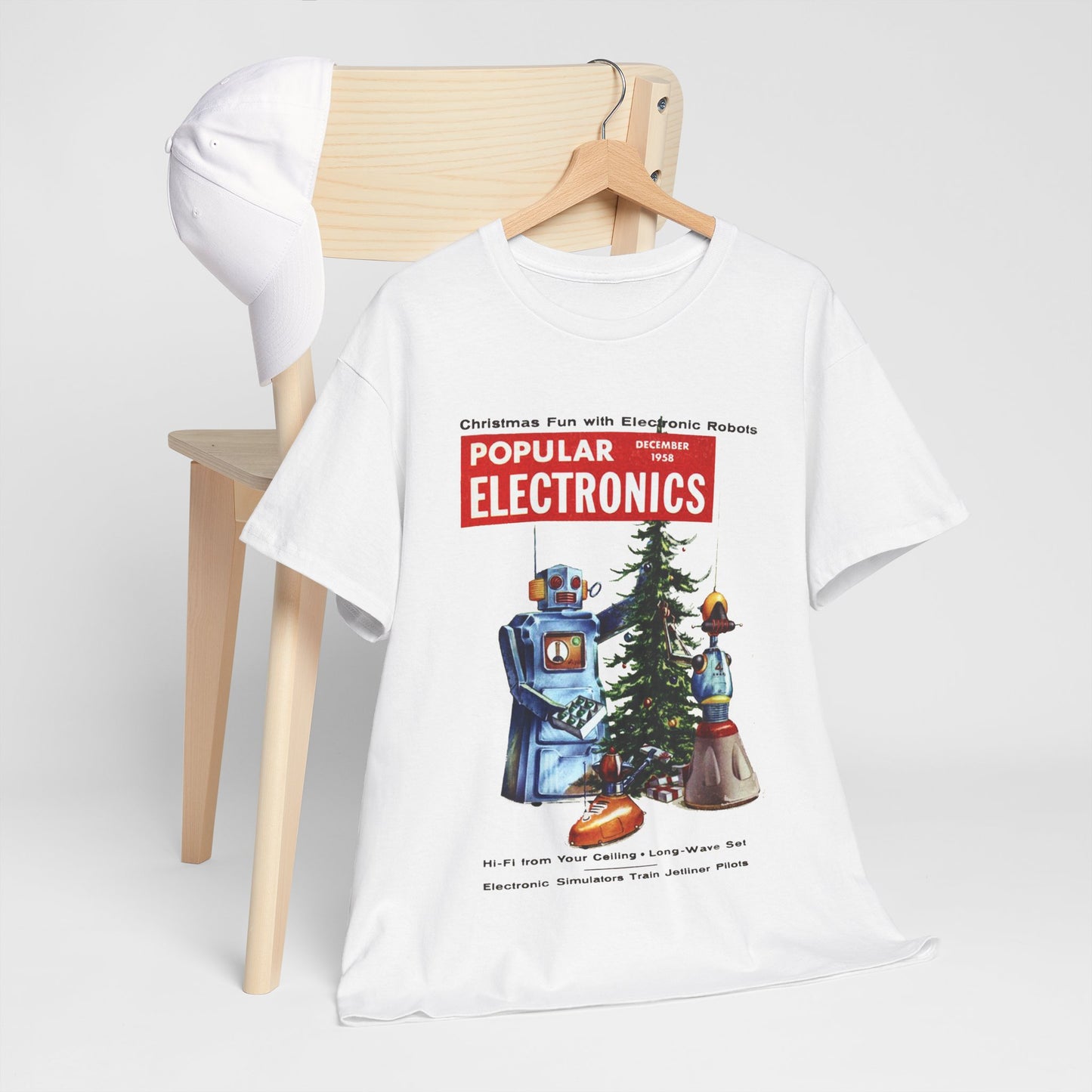 Robots Christmas T-shirt - Retro Au Go Go