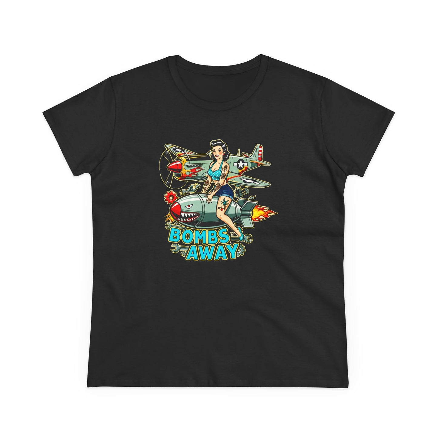 Bombs Away Womens T-Shirt - Retro Au Go Go