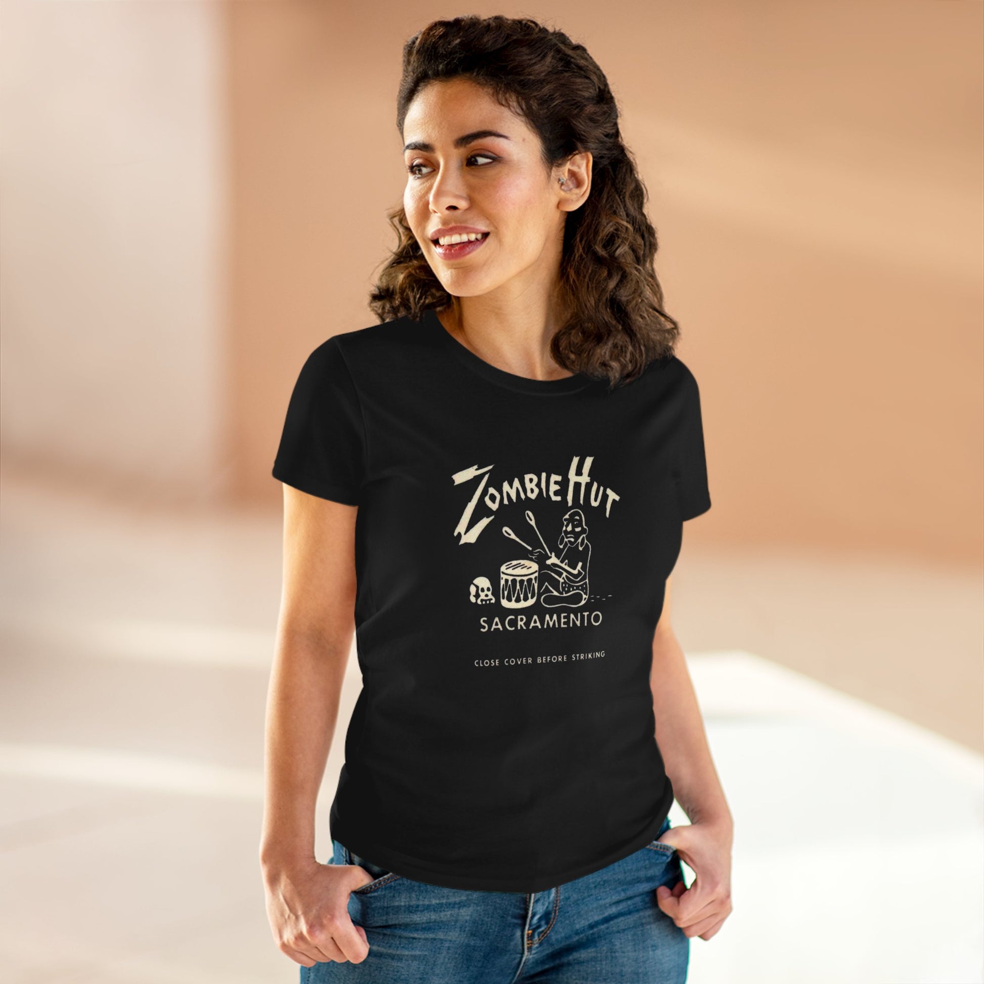 Zombie Hut Womens T-shirt - Retro Au Go Go