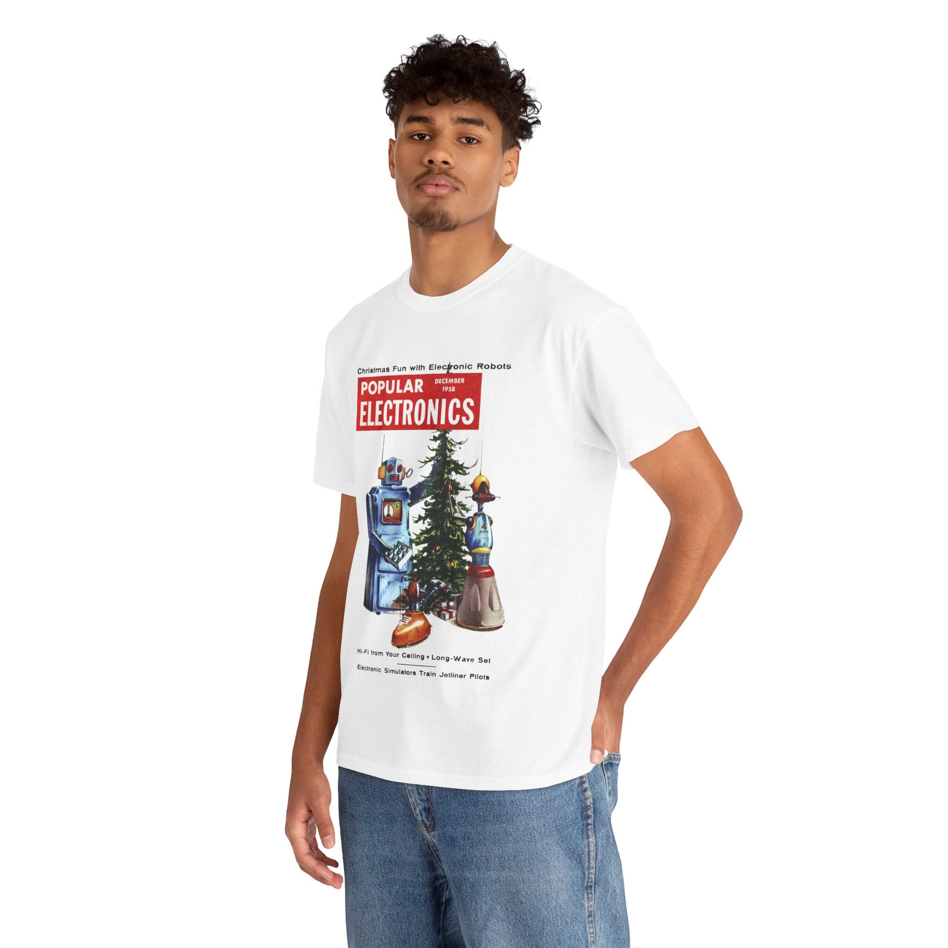 Robots Christmas T-shirt - Retro Au Go Go
