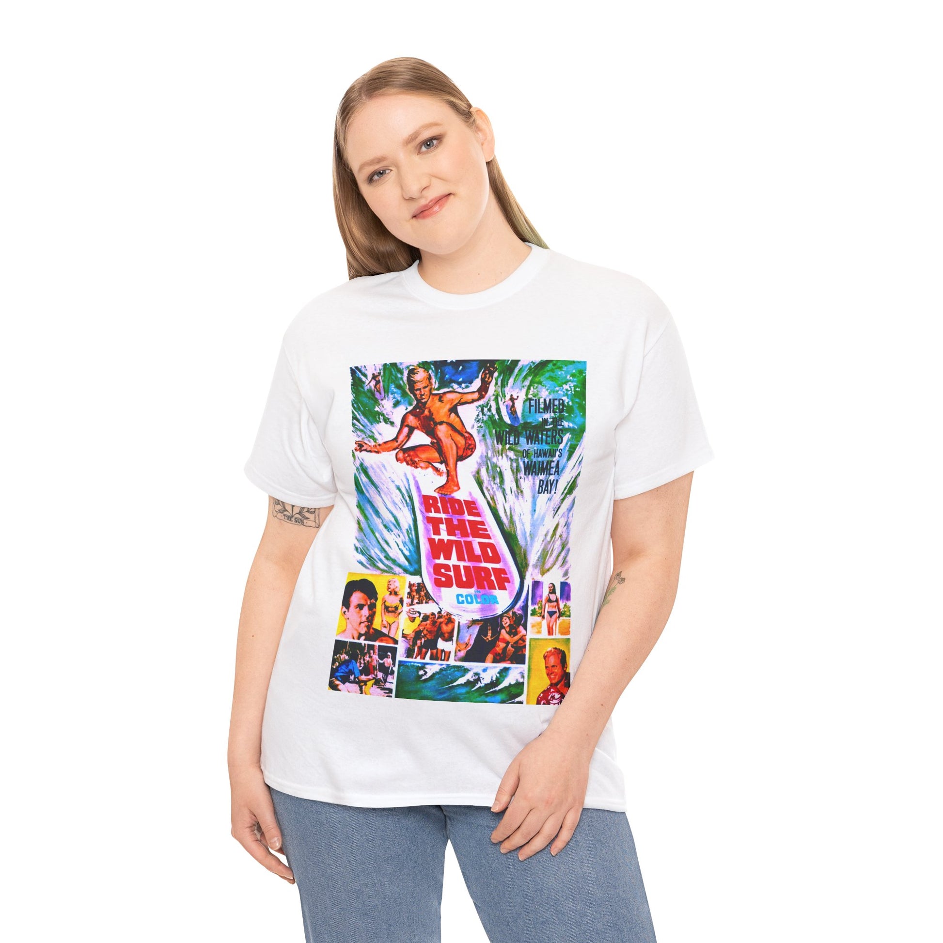 Ride The Wild Surf T-shirt - Retro Au Go Go