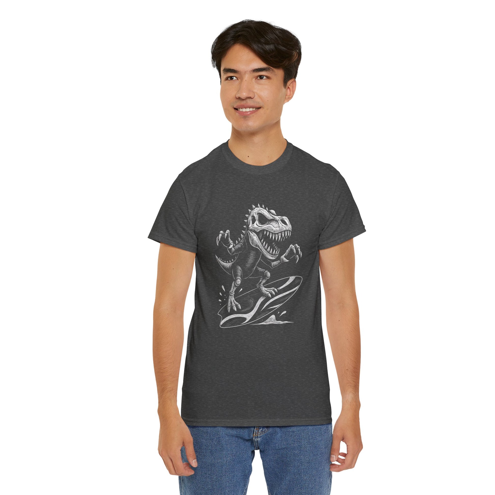 T - Rex Surfing T-shirt - Retro Au Go Go