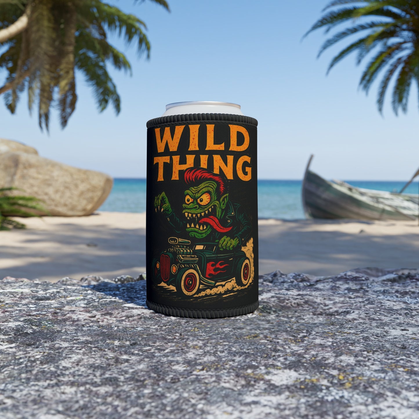 Wild Thing Rodder Stubby Cooler - Retro Au Go Go