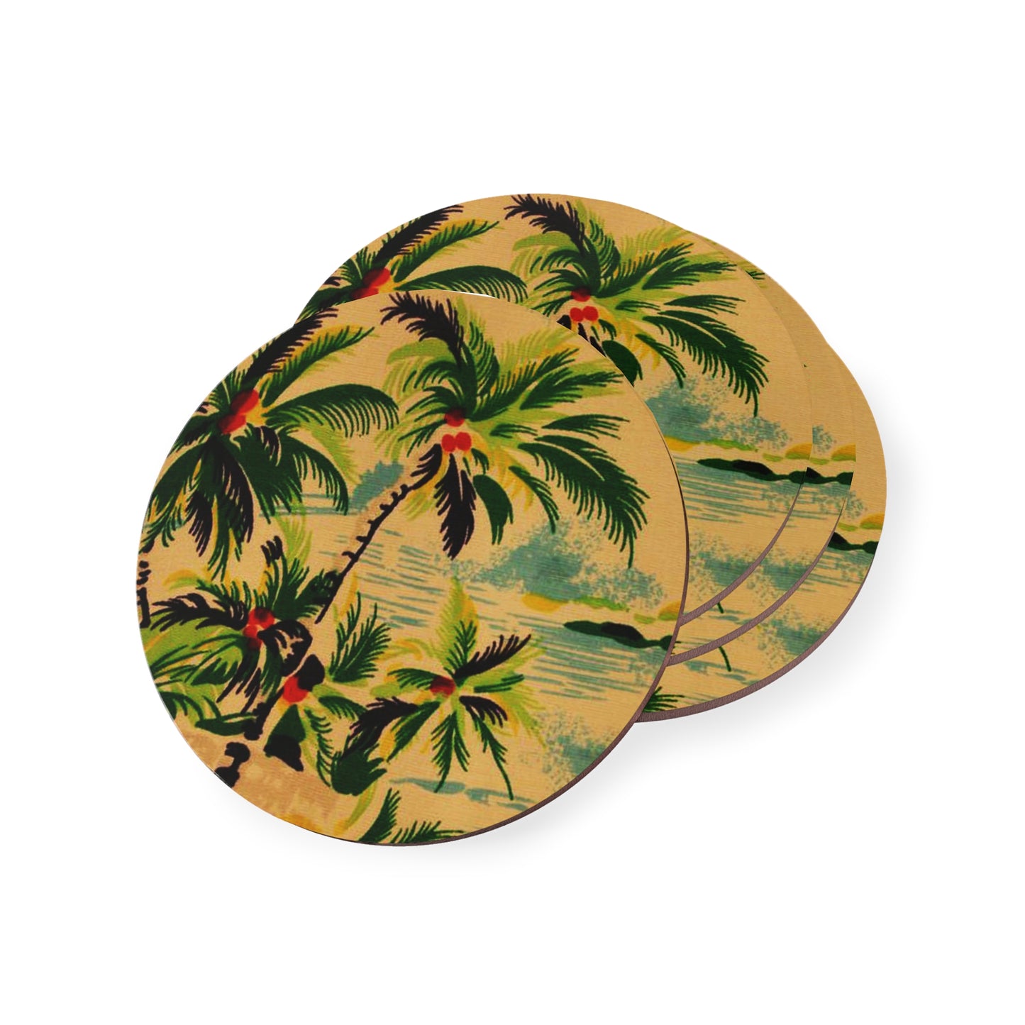 Vintage Hawaiian Coaster Set Of 4 - Retro Au Go Go