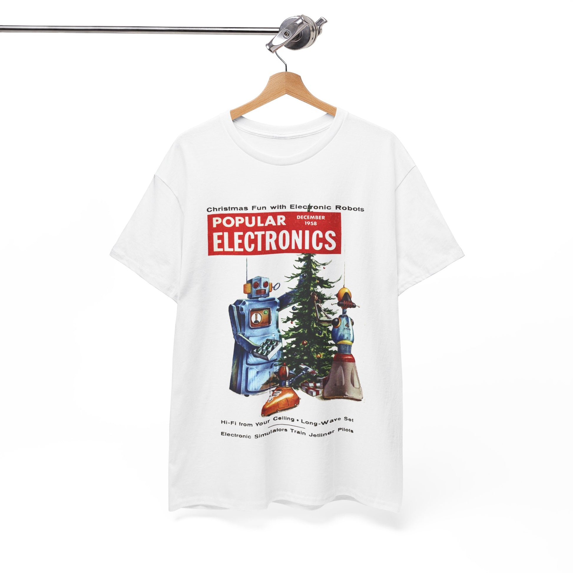 Robots Christmas T-shirt - Retro Au Go Go