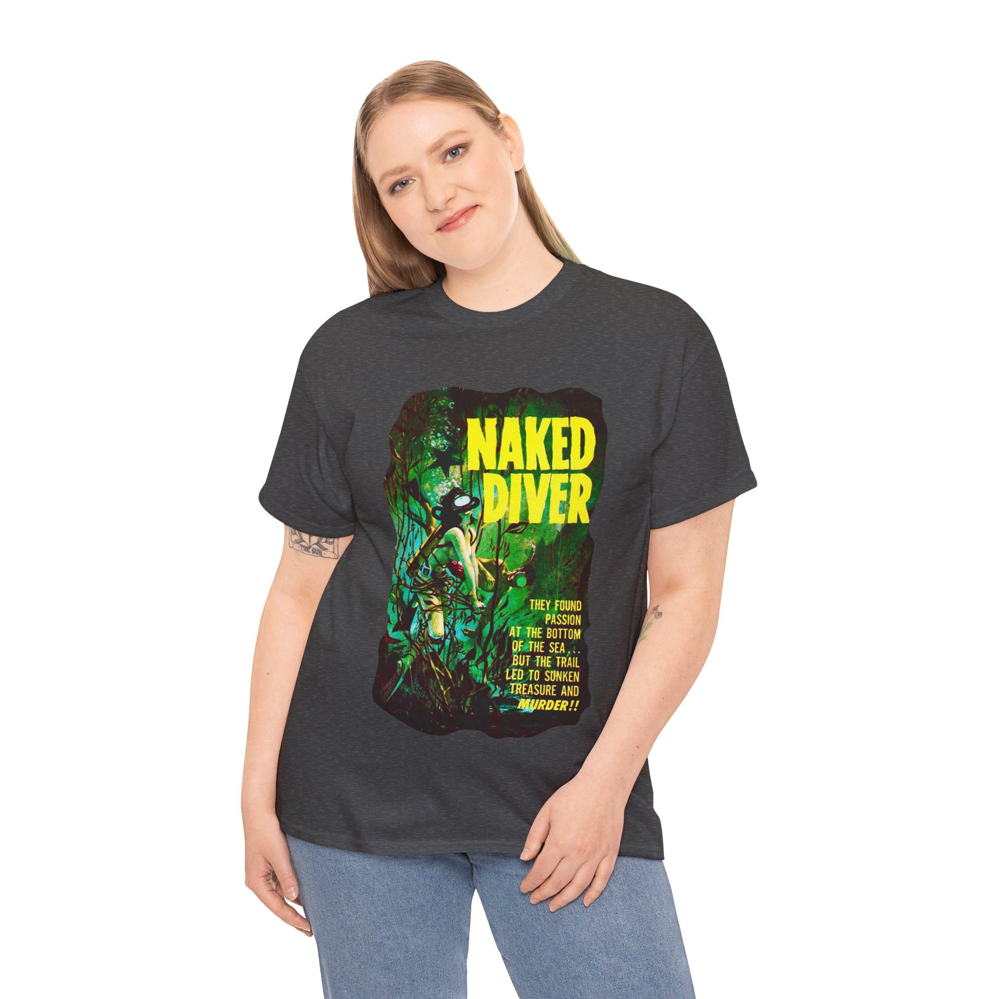 Naked Diver T-shirt - Retro Au Go Go