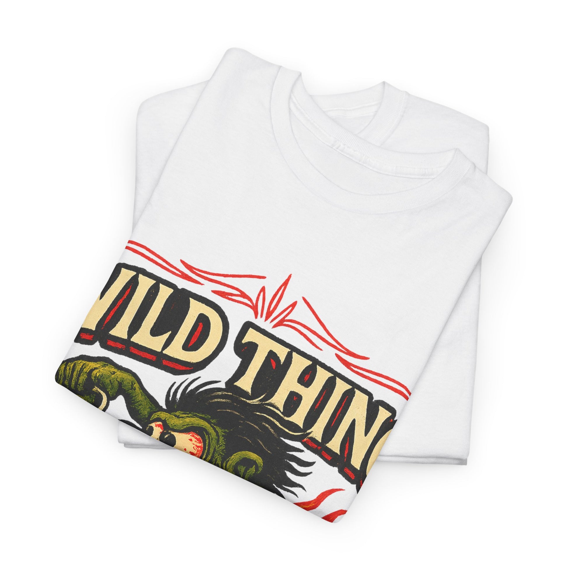 Wild Thing – Fire - Breathing Greaser Biker from Hell’s Highway T-Shirt - Retro Au Go Go