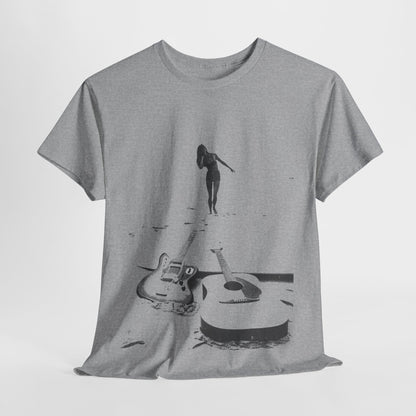 Bikini Beach Guitar T-shirt - Retro Au Go Go