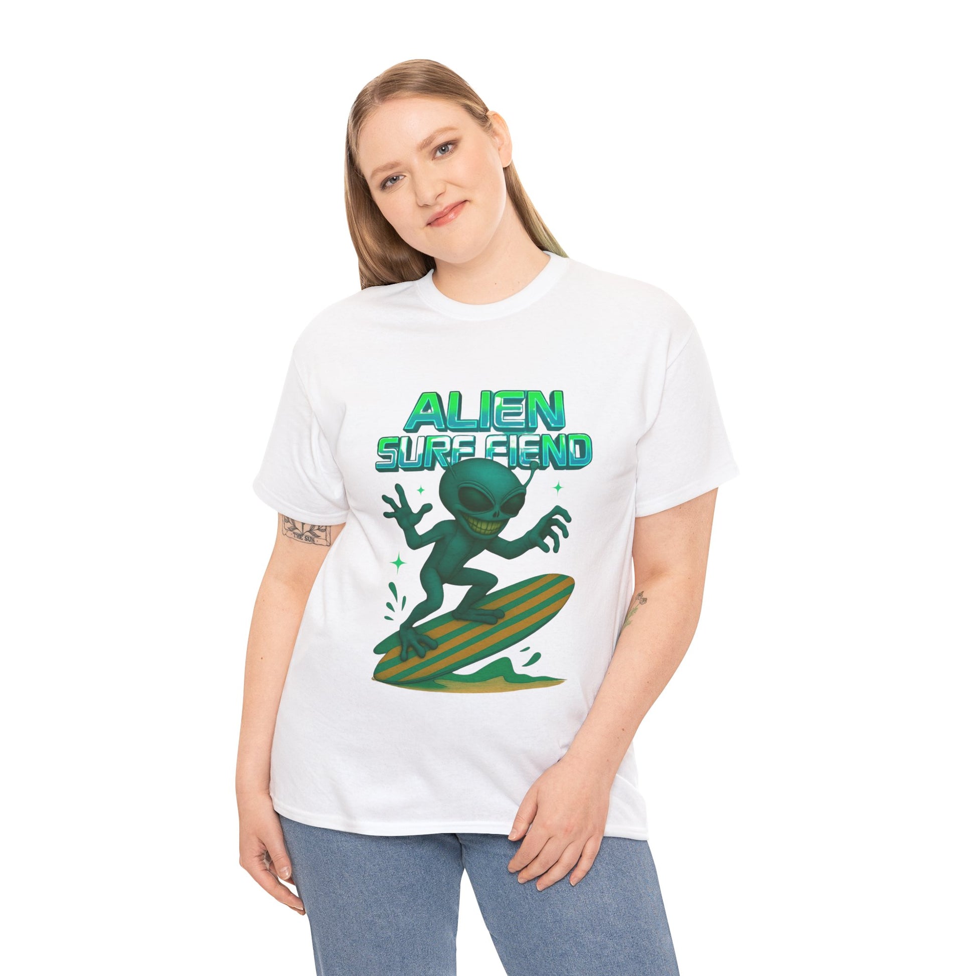 Alien Surf Fiend T-shirt - Retro Au Go Go