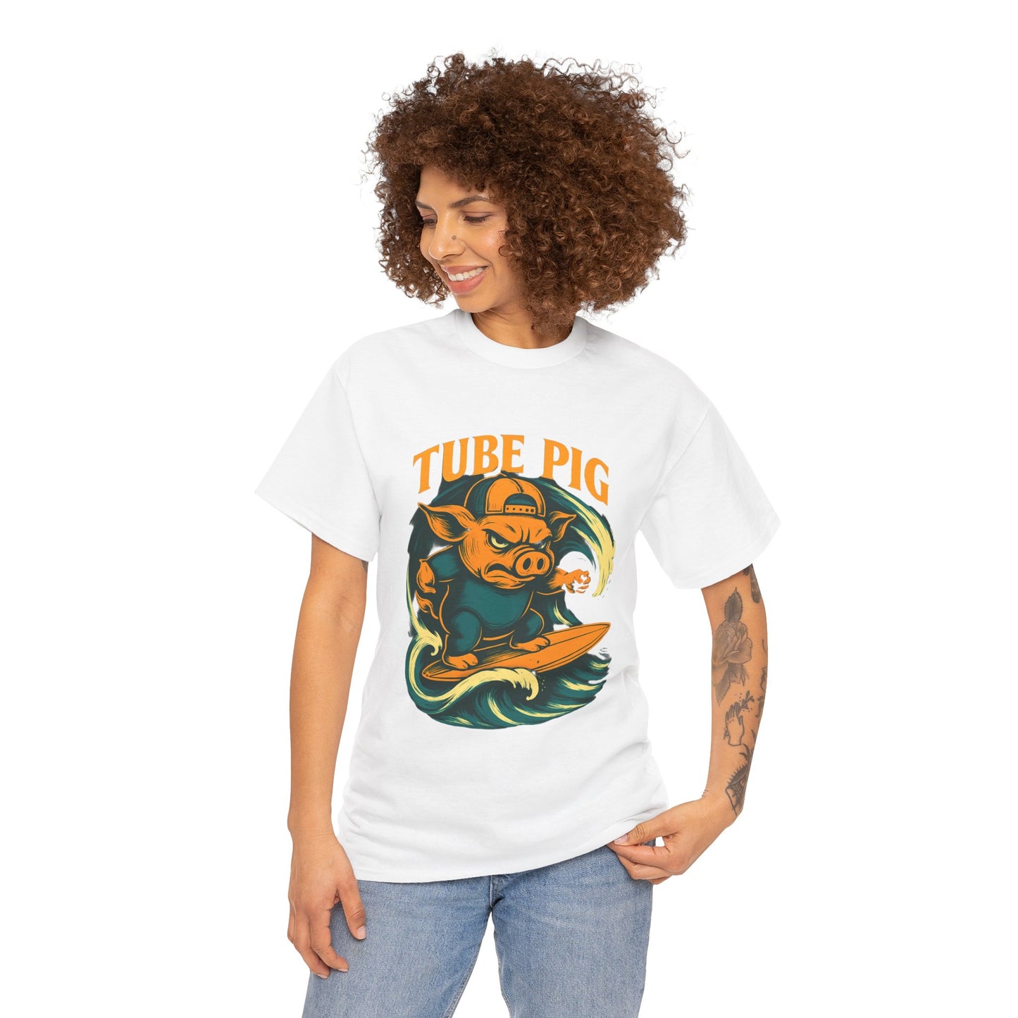 Tube Pig T-shirt - Retro Au Go Go