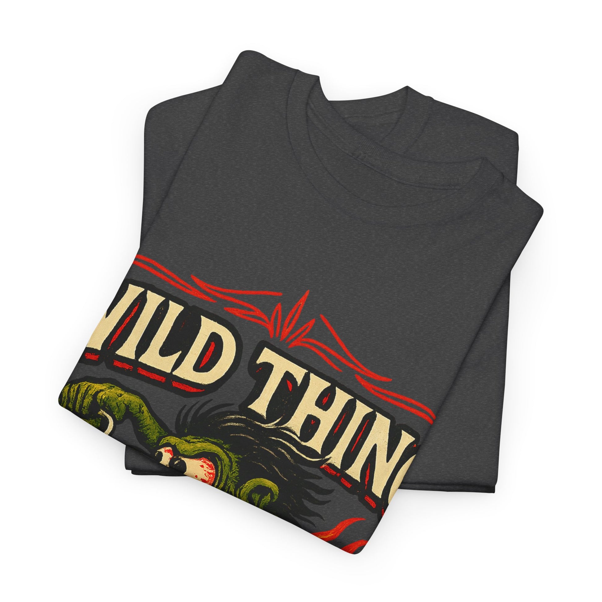 Wild Thing – Fire - Breathing Greaser Biker from Hell’s Highway T-Shirt - Retro Au Go Go