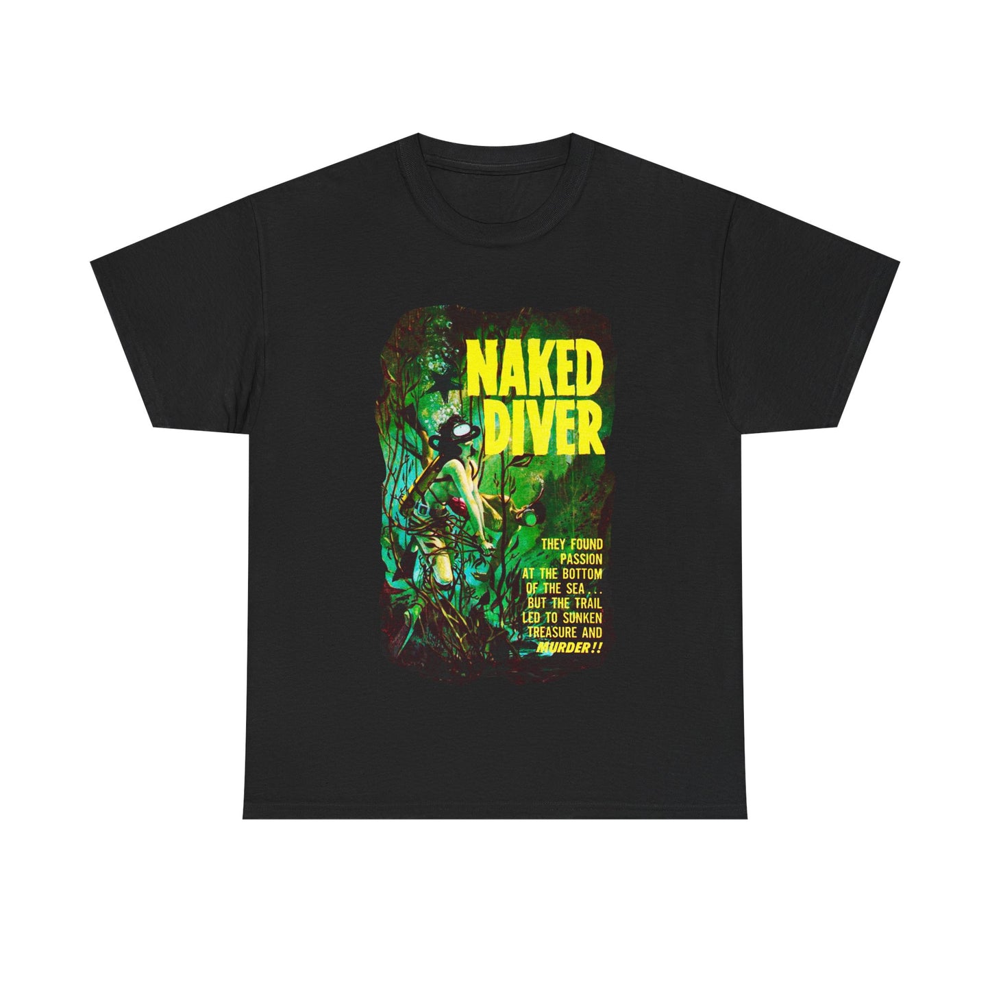 Naked Diver T-shirt - Retro Au Go Go