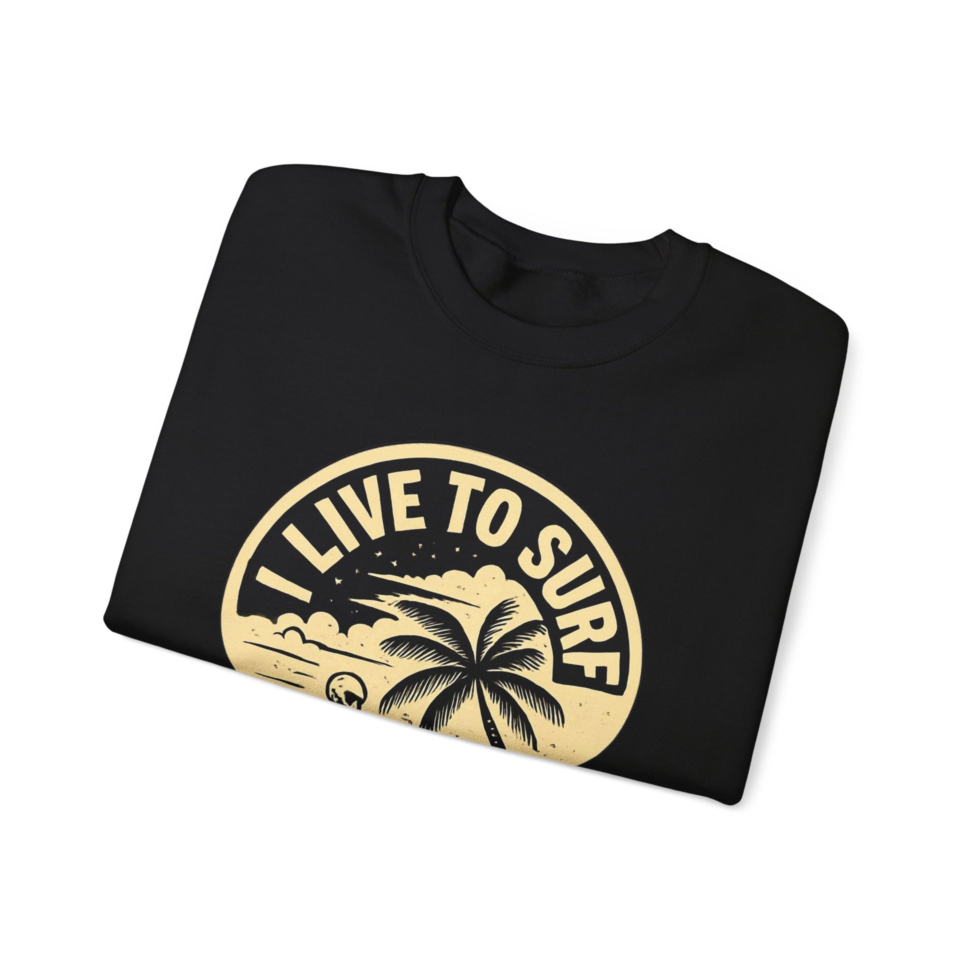 I Live To Surf Sweatshirt - Retro Au Go Go