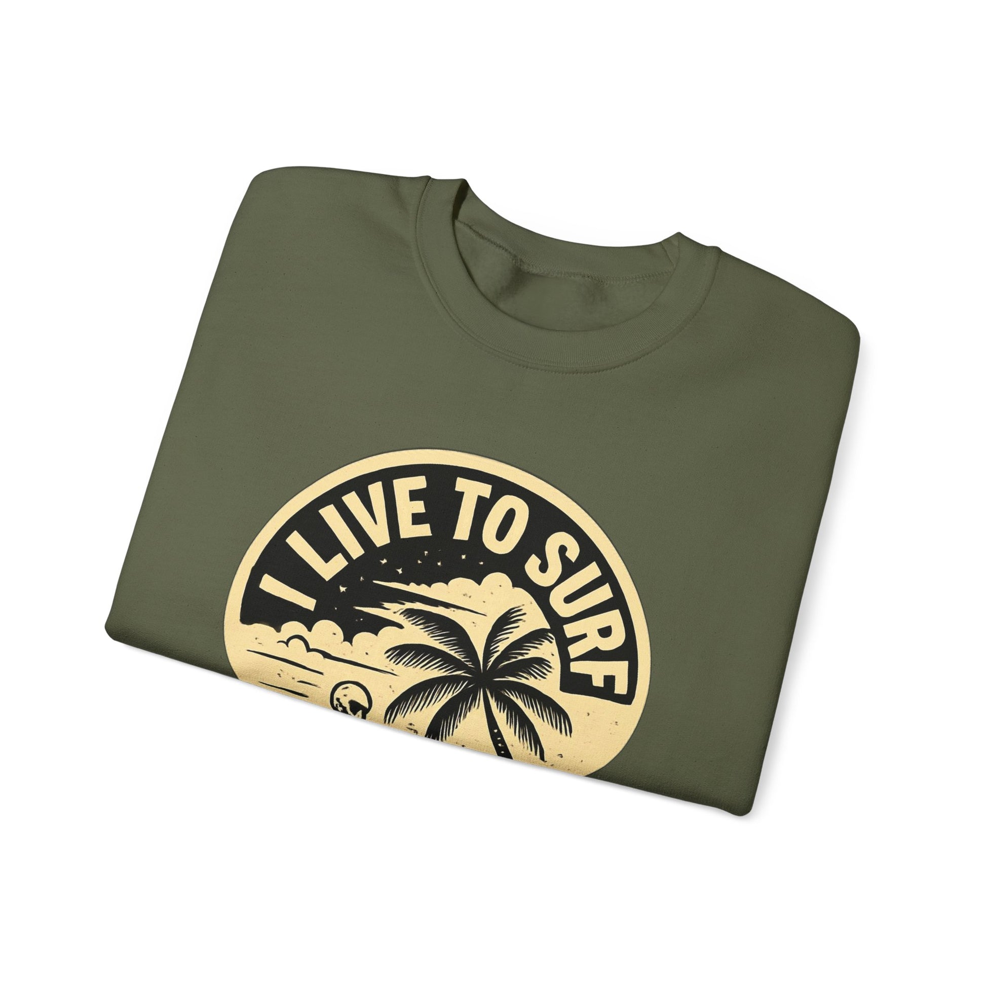 I Live To Surf Sweatshirt - Retro Au Go Go