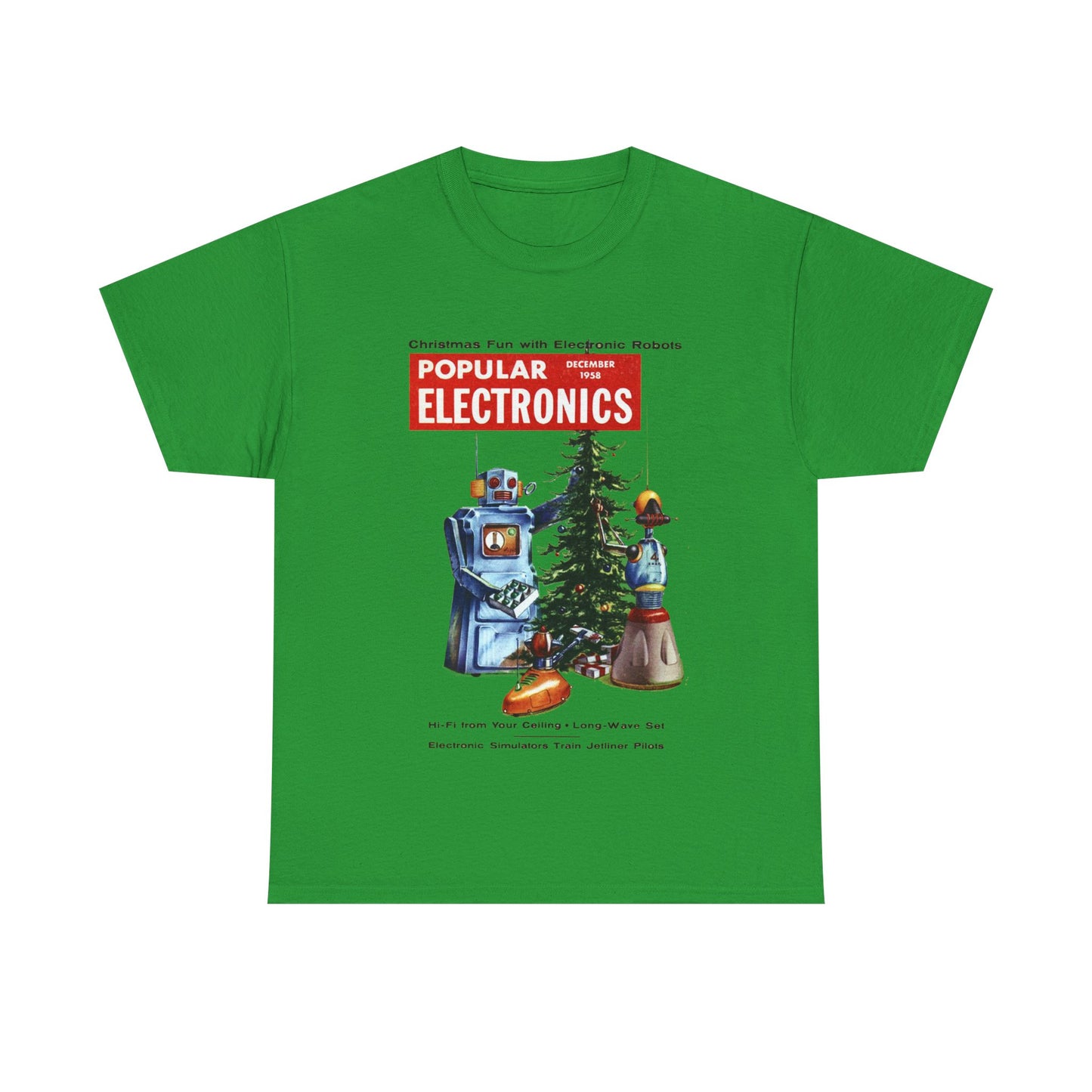 Robots Christmas T-shirt - Retro Au Go Go