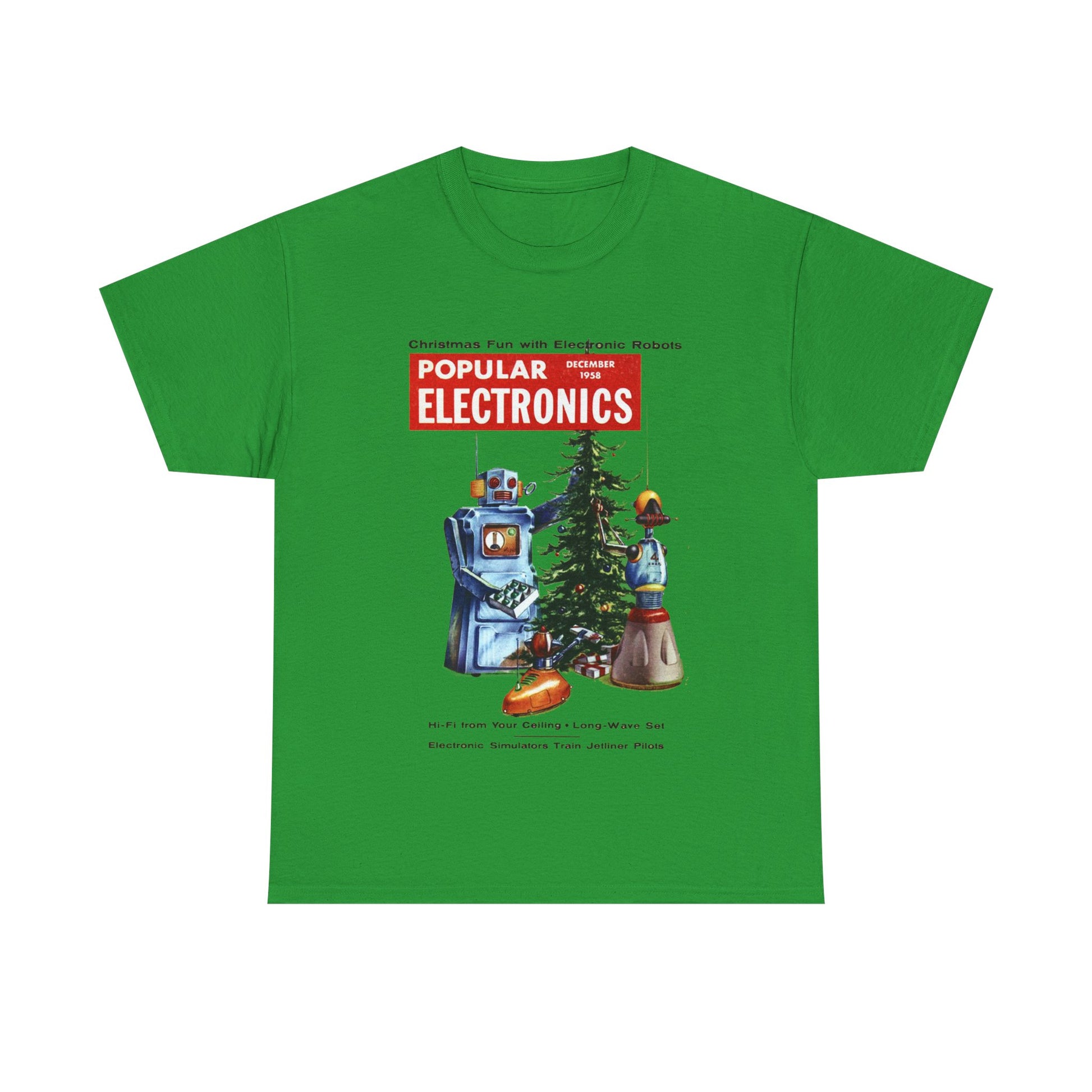 Robots Christmas T-shirt - Retro Au Go Go