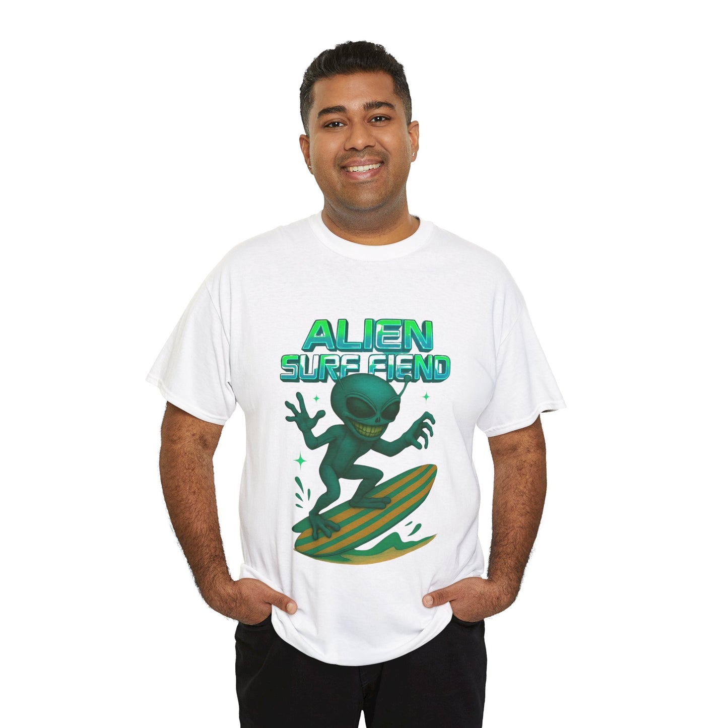 Alien Surf Fiend T-shirt - Retro Au Go Go