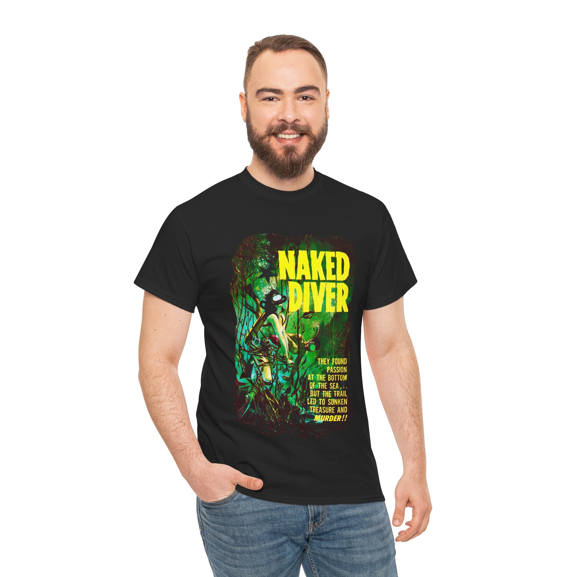 Naked Diver T-shirt - Retro Au Go Go