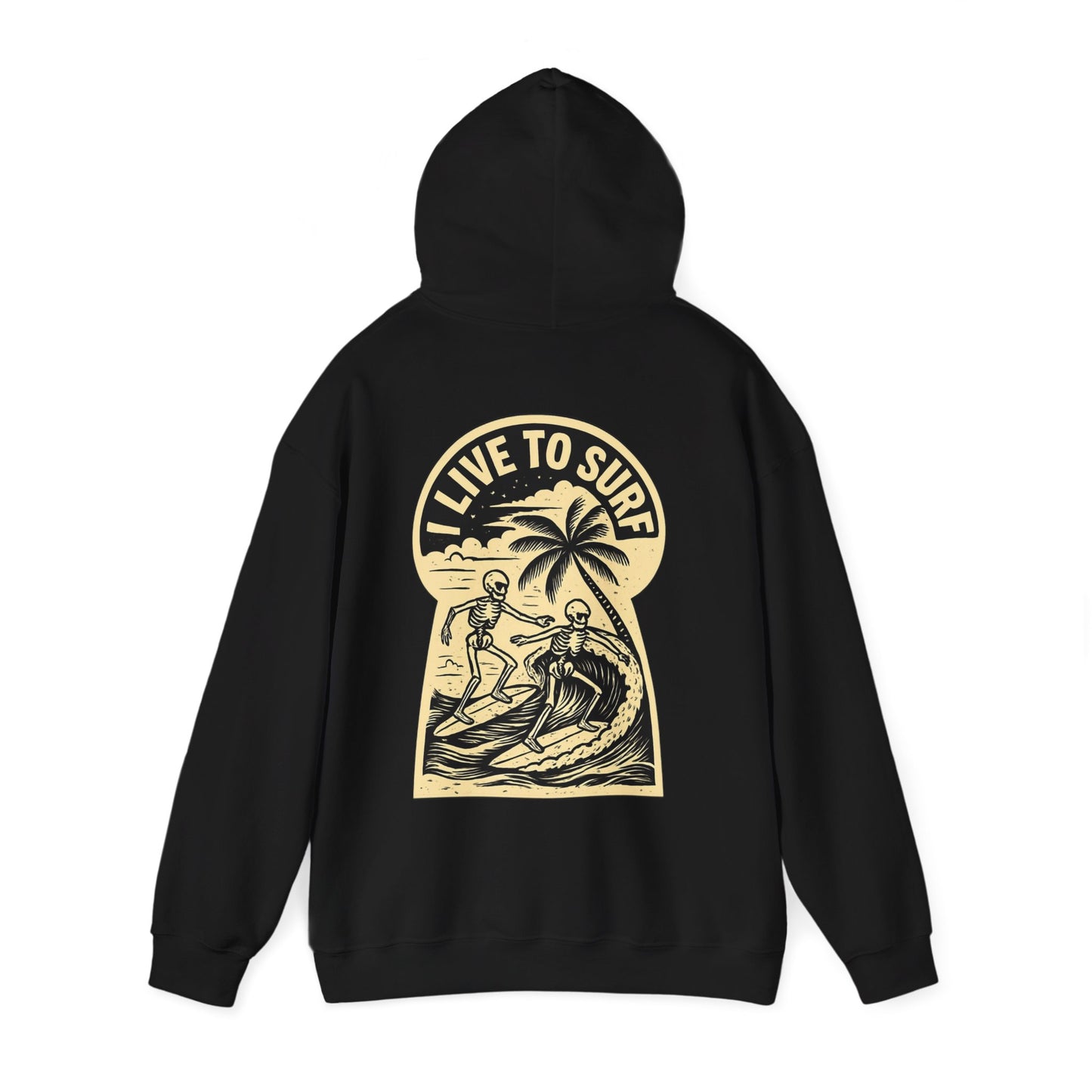 I Live To Surf Hooded Sweatshirt