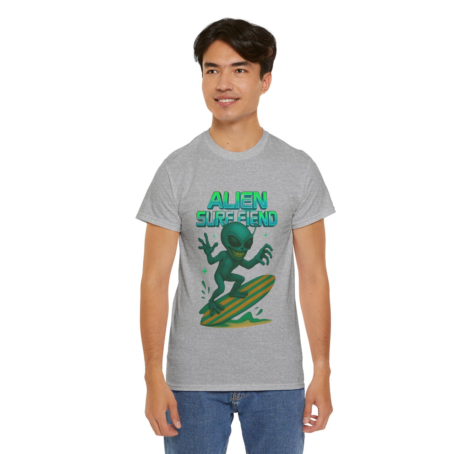 Alien Surf Fiend T-shirt - Retro Au Go Go
