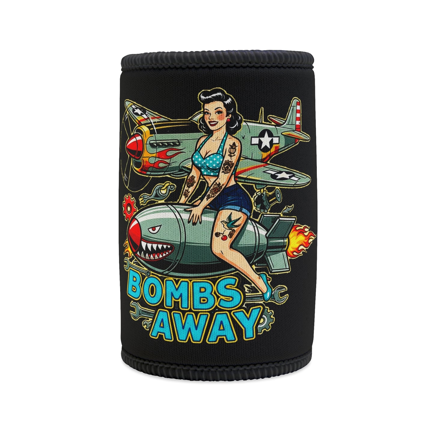 Bombs Away Stubby Cooler - Retro Au Go Go