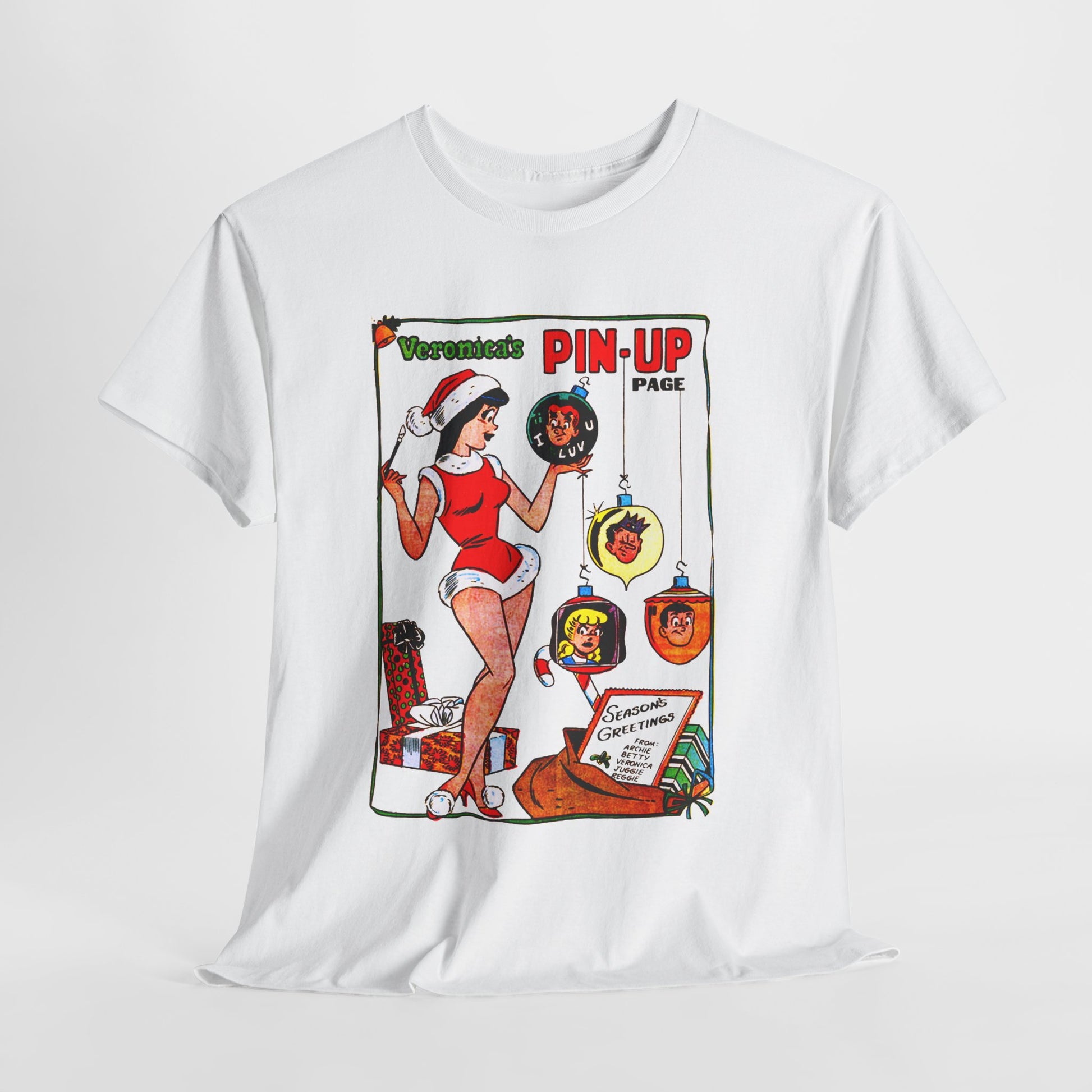 Veronica's Pinup Christmas T-shirt - Retro Au Go Go