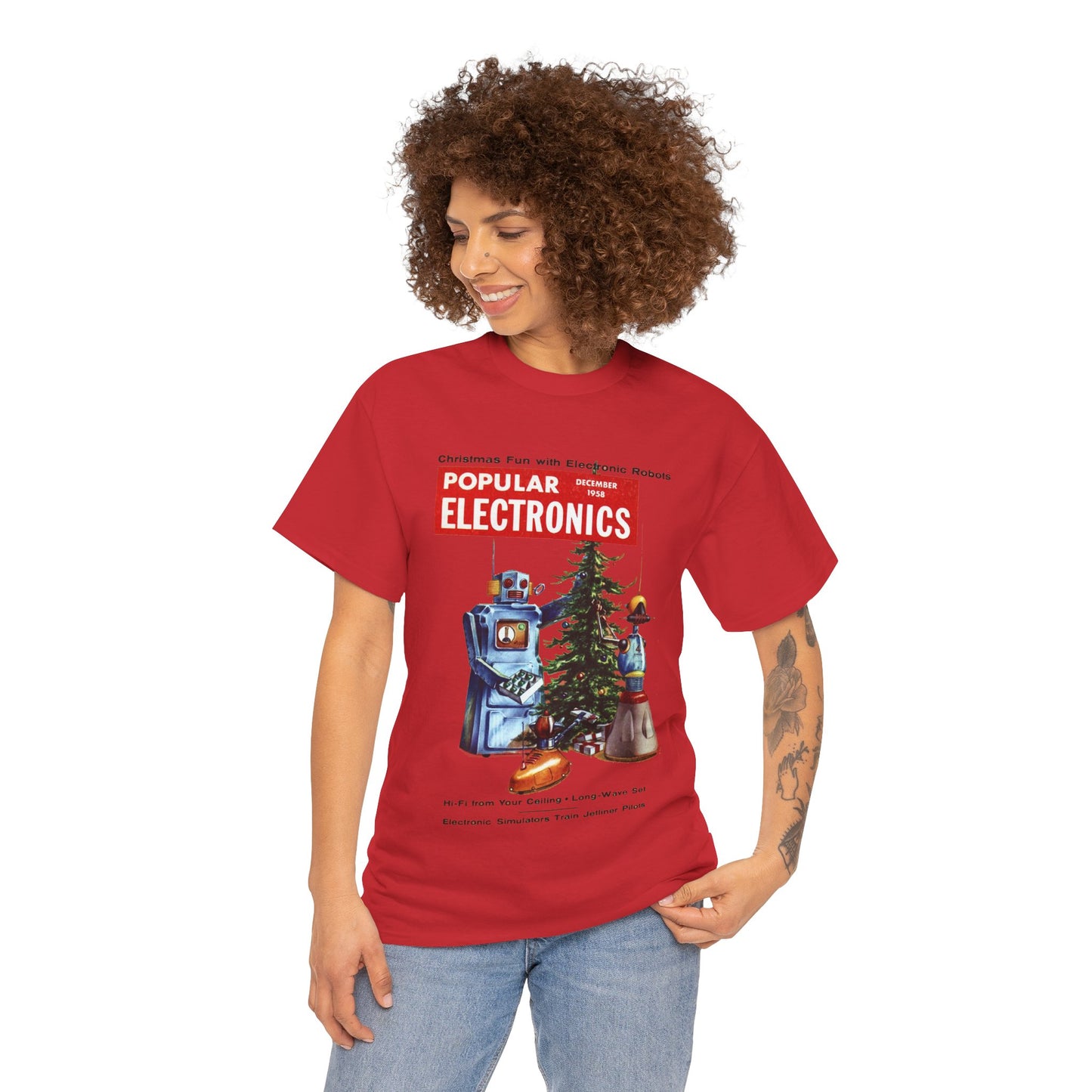 Robots Christmas T-shirt - Retro Au Go Go