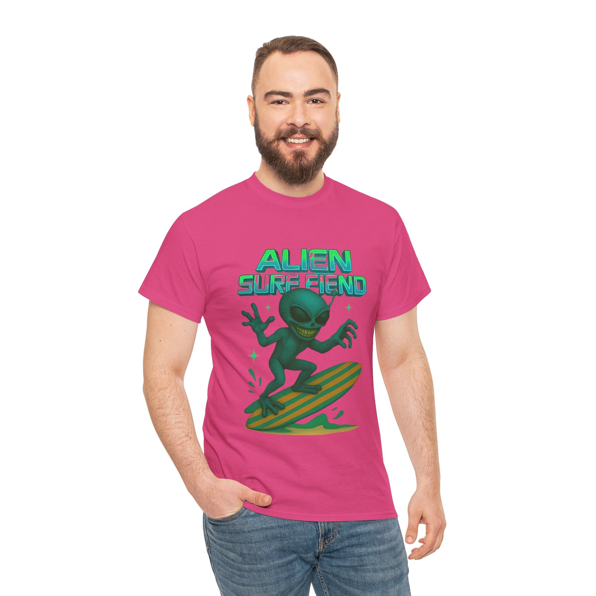 Alien Surf Fiend T-shirt - Retro Au Go Go
