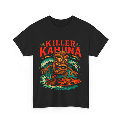 Killer Kahuna Surfing Tiki Rockabilly Kustom Kulture T-Shirt - Retro Au Go Go