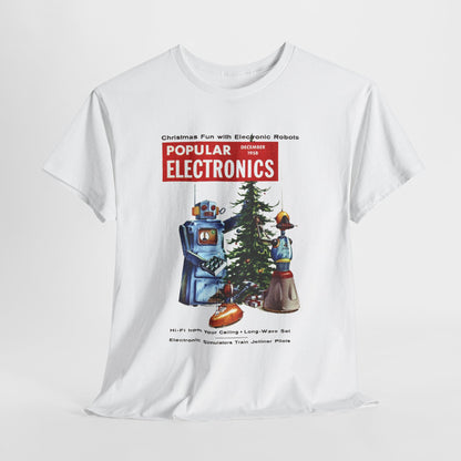 Robots Christmas T-shirt - Retro Au Go Go