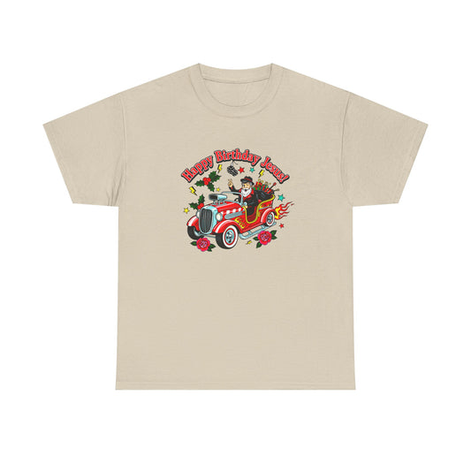Happy Birthday Jesus Christmas T-shirt - Retro Au Go Go
