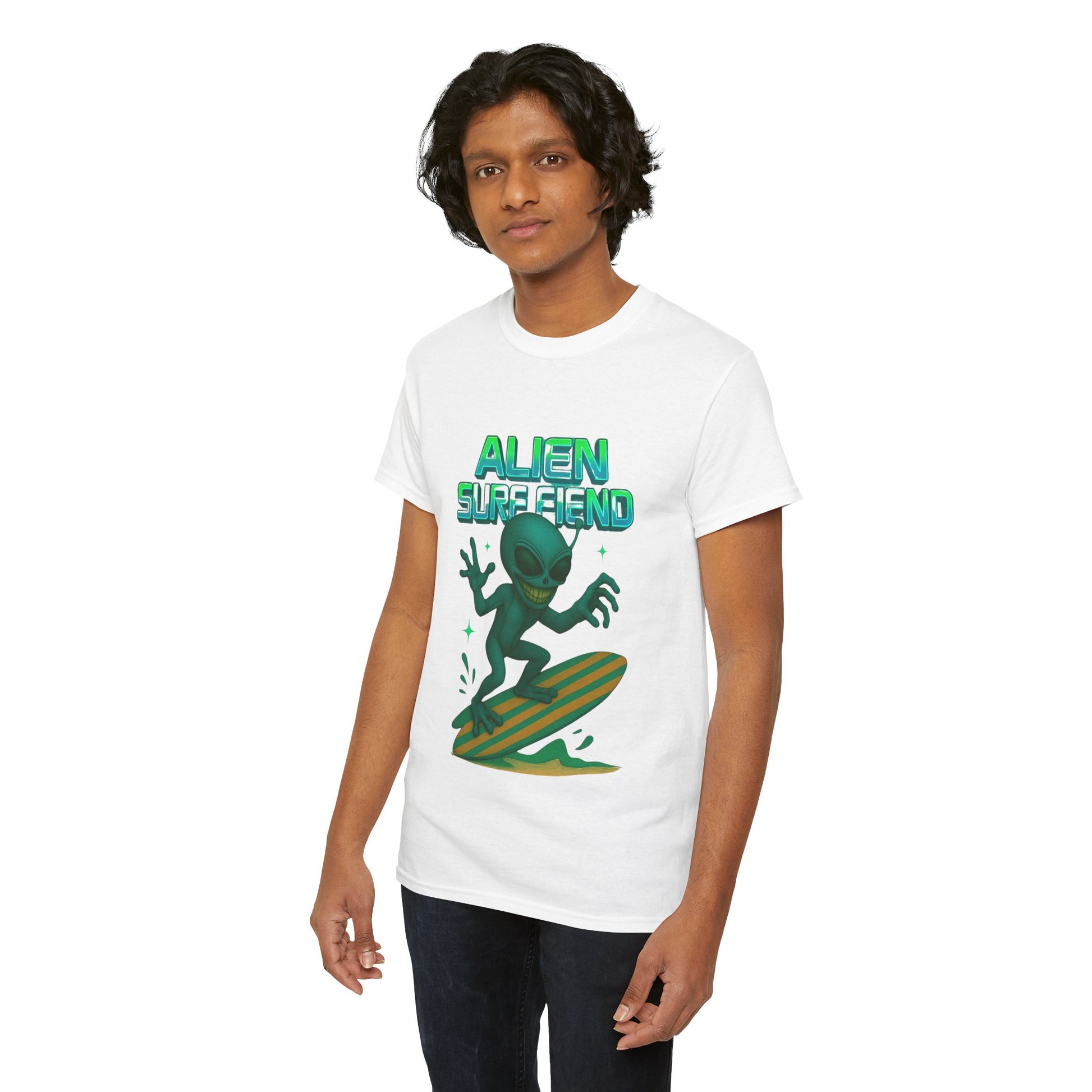 Alien Surf Fiend T-shirt - Retro Au Go Go