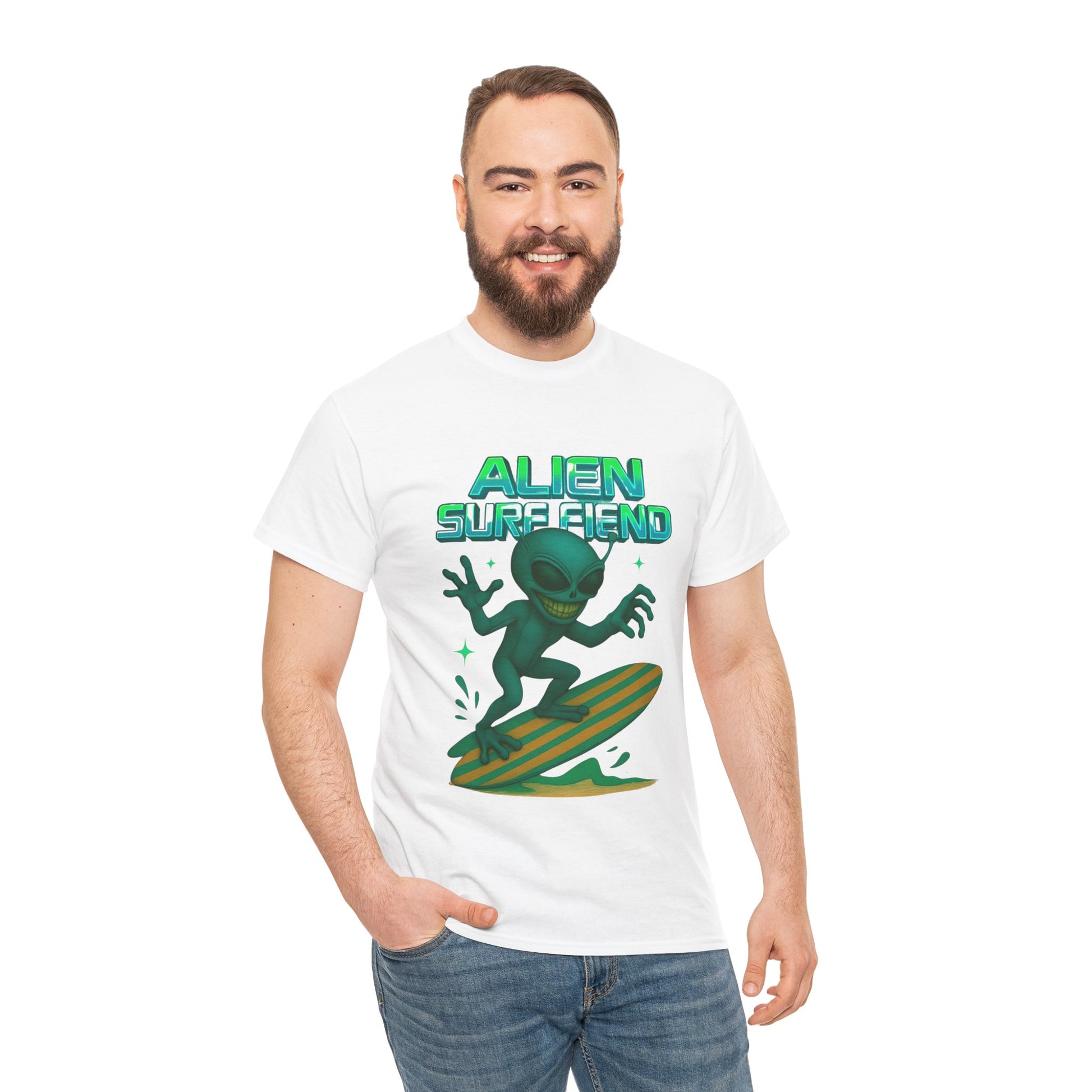 Alien Surf Fiend T-shirt - Retro Au Go Go