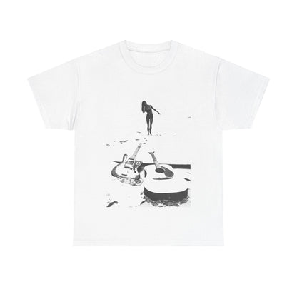 Bikini Beach Guitar T-shirt - Retro Au Go Go