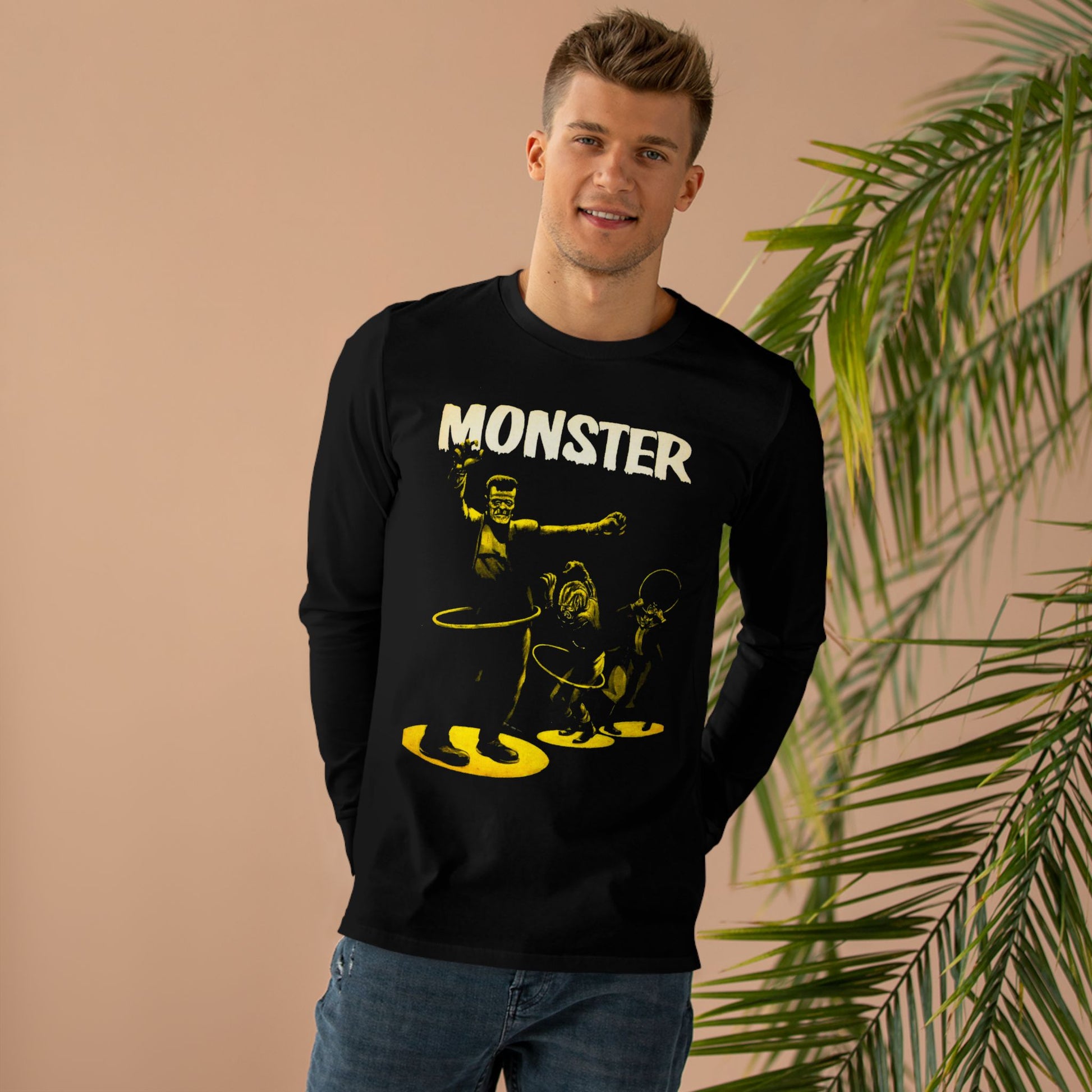 Frankenstein's Monster Long Sleeve T-Shirt - Retro Au Go Go
