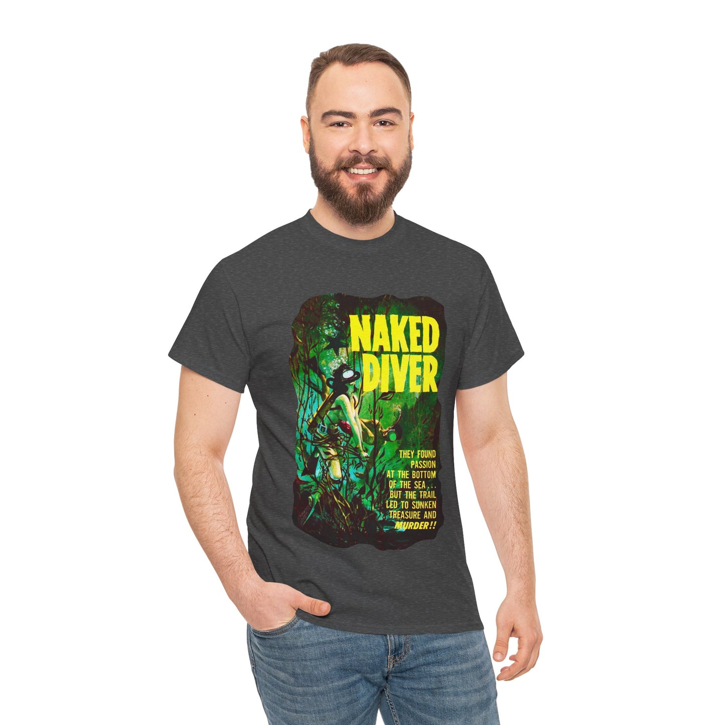 Naked Diver T-shirt - Retro Au Go Go
