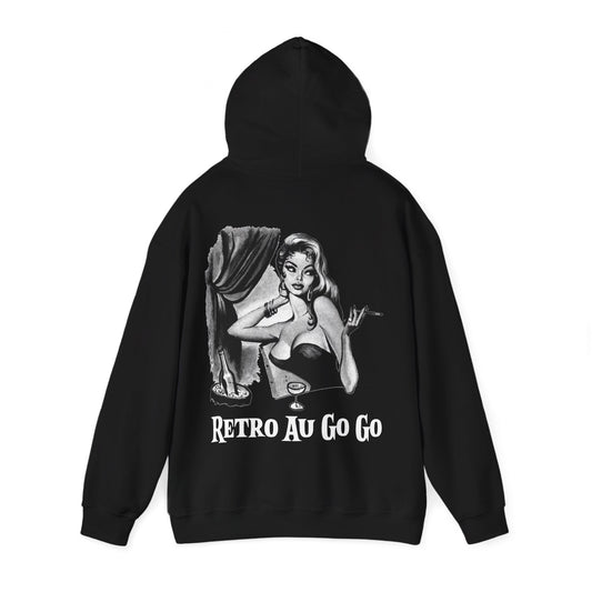 Retro Au Go Go Hooded Sweatshirt - Pinup Design